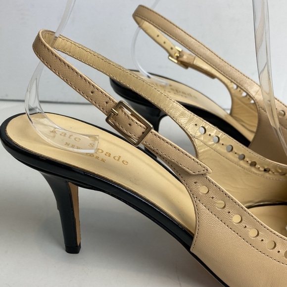 Kate Spade Two-toned Monica Slingback Heels 8.5 Patent Leather Preppy Feminine - Picture 5 of 16